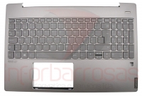 Teclado Lenovo IdeaPad S540-15IWL Blach com Topcover SIlver Gray com Backlight
