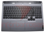 Teclado Lenovo Legion 5 16IRX9 Com Backlight  Com Top Cover CINZA LUNA