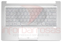Teclado Acer SF314-42 Silver com Backlight com Fingerprint Hole com Silver Topcase INGLES