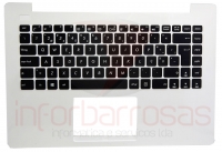 Teclado Asus F453M Com Top Cover BRANCO