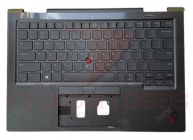 Teclado Lenovo X1 Yoga 6th Gen Gray com Backlight com Topcover GRAY INGLES ENTER Horizontal